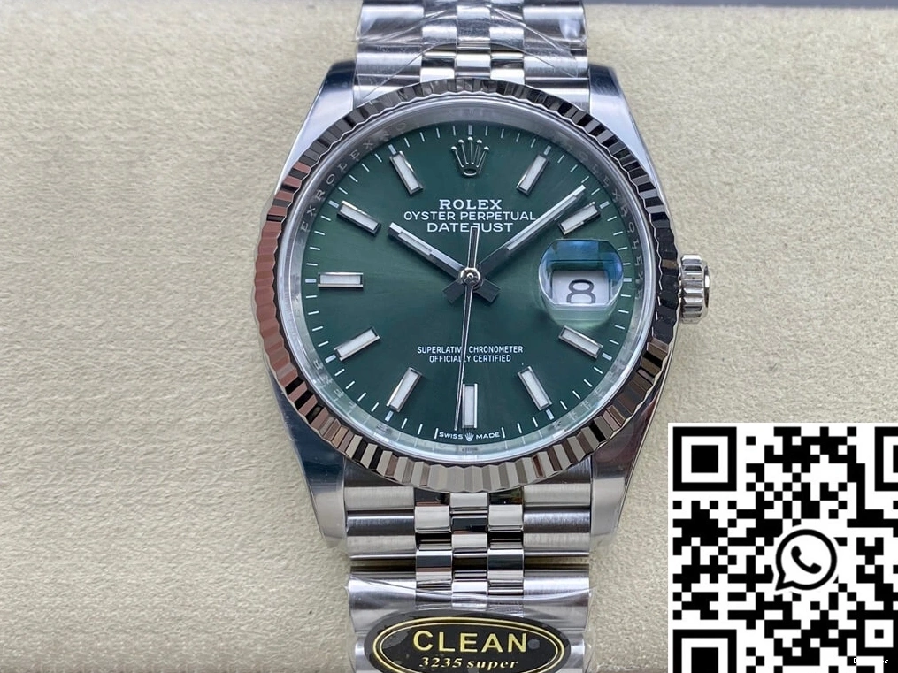 Rolex Dial M126234-0051 Factory Clean Green 36MM Datejust 0227
